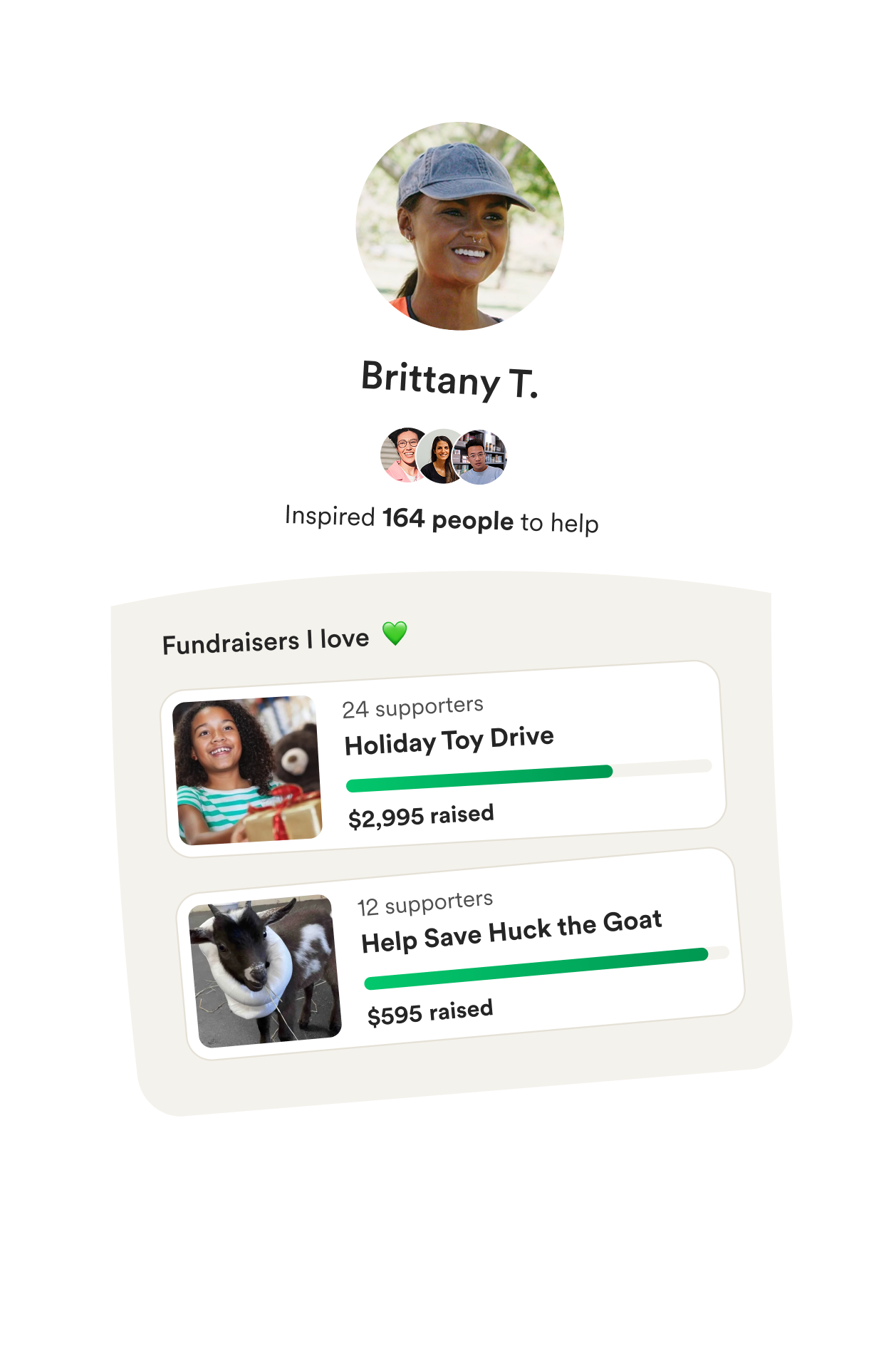 Use your GoFundMe Profile to share multiple fundraisers